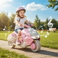 thumbnail image 4 of TLSINNY Kids Ride-On Motorcycle 6V Battery Powered Pink with LED Lights and Non-Slip Tires, 4 of 10