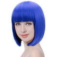 thumbnail image 1 of FREE BEAUTY Peluca de Cosplay estilo Flapper de Bob corto negro, disfraz sintético, pelucas con flequillo de Navidad para fiesta de Halloween de aspecto Natural para mujer, 1 of 4