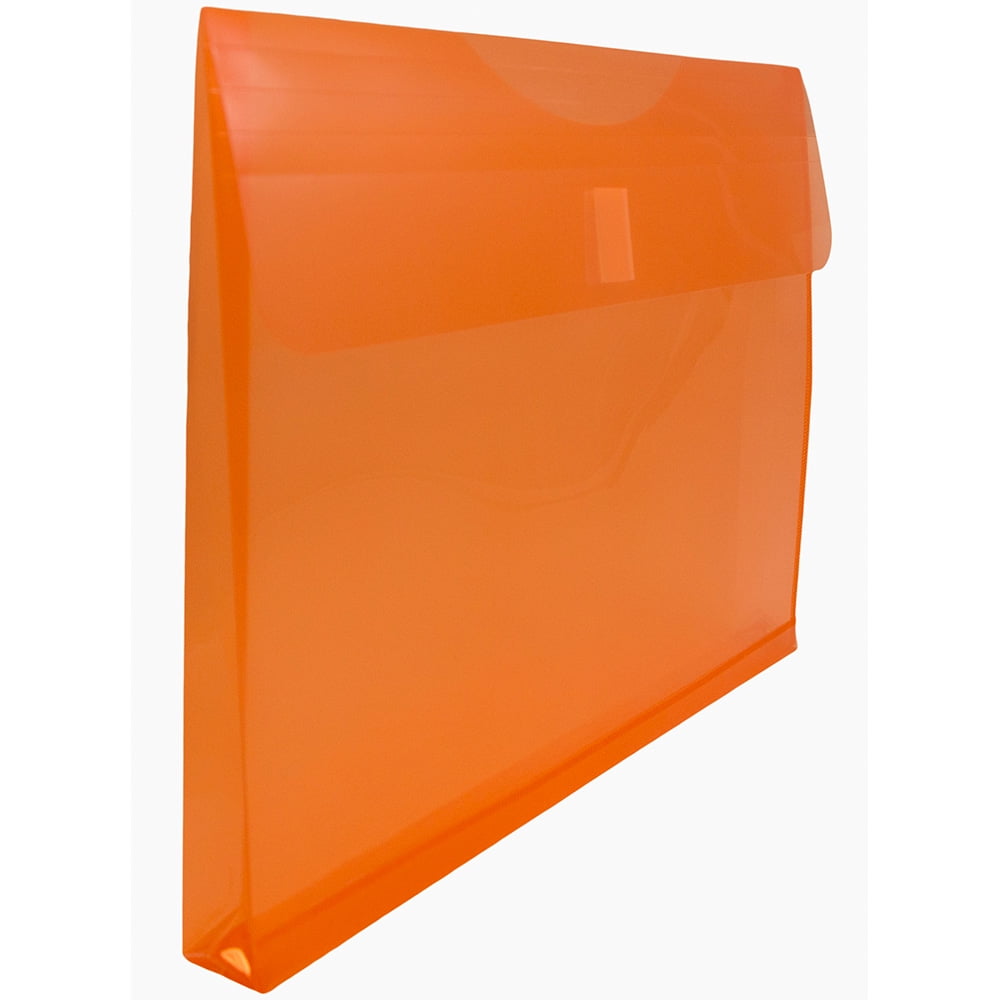 JAM PAPER Plastic Expansion Envelopes with Hook & Loop Closure Letter