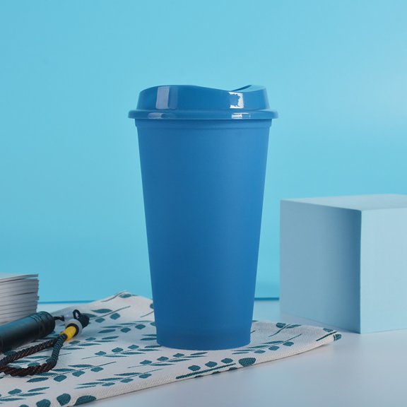 DJJGXAN Color Changing Cups, 16 oz Plastic Tumblers, Reusable Iced Coffee & Smoothie Cups with Lids for Parties Birthdays and Travel