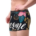thumbnail image 5 of Salouo Floral Welcome Sign Print Men's Boxer Briefs,Breathable Underwear Elastic Waistband Briefs for Men -X-Large, 5 of 8