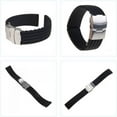 thumbnail image 2 of Wuffmeow Silicone Rubber Watch Strap Waterproof Band Deployment Buckle 18/ 20/22/24mm, 2 of 6