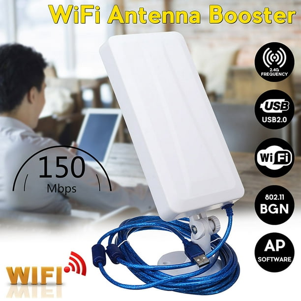 IKemiter 2500M WiFi Longue Portée Répéteur d'Antenne Sans Fil Routeur  Extérieur Amplificateur Antenne WLAN 