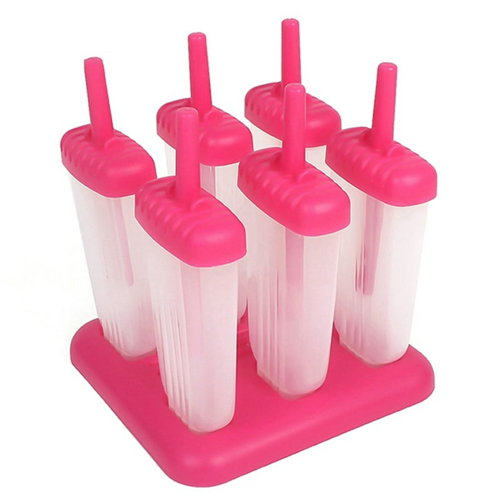 HEQU Silicone Popsicle Molds 6Pcs Ice Lolly Cream Maker Mold Diy ...