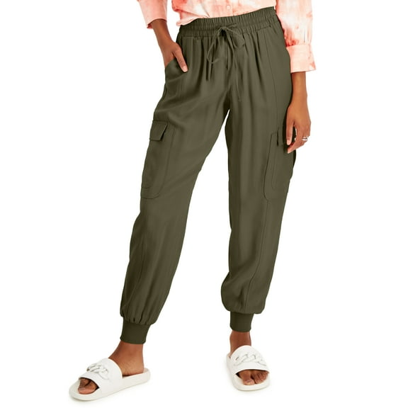 INC International Concepts Petite Utility Jogger Pants Burnt Olive PXL