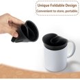 thumbnail image 4 of Czcpp-Goutte à Café Pliable, Cafetière de Camping Portable Cône, Support de Filtre à Café en Silicone Réutilisable pour Maison, Voyage, Bureau, Randonnée, Sac à Dos (Noir), 4 of 4