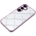 thumbnail image 2 of For Samsung s25 FE Gem Glitter Diamond Transparent Hard Colorful TPU Hybrid Case - Dark Purple, 2 of 3