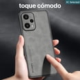 thumbnail image 3 of Cuero Gamuza Funda POCO F5 F5Pro Case Toque Cómodo Anti-huella digital Borde de TPU suave Proteger la cámara Proteger la pantalla a prueba de choques poco f5 pro, 3 of 4