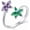 Style 2-4, variant on Flower Rings for Women 925 Sterling Silver Colored Gemstone Floral Rings for Mother Wife Her