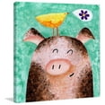 thumbnail image 2 of "Pigs Posy Peep" Painting Print on Wrapped Canvas, 2 of 5
