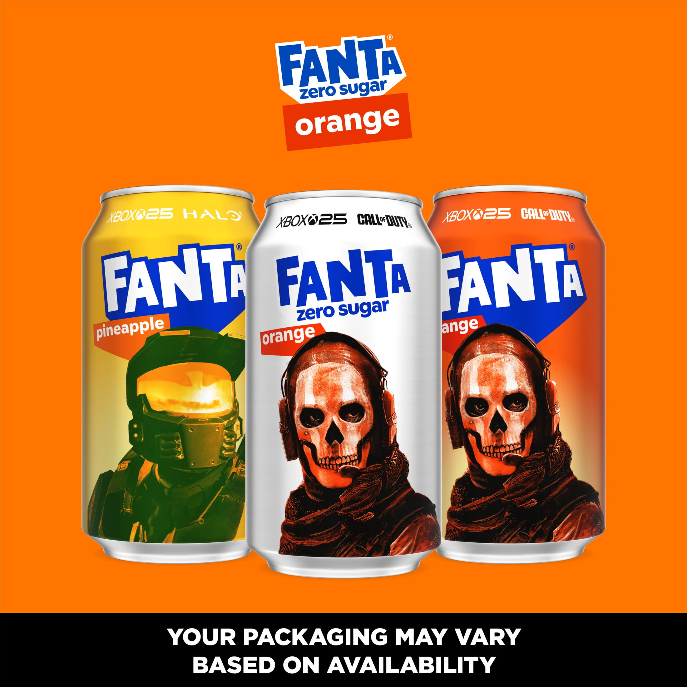 Fanta Zero Sugar Orange Soda Pop Fridge Pack Cans, 12 fl oz, 12 Pack