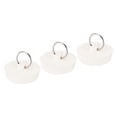 thumbnail image 1 of Goma Fregadero Tapón, Blanco Drenaje Tapón Ajuste 1-5/8" a 1-3/4" Drenaje con Colgante Anillo para Bañera Cocina y Baño 3uds, 1 of 5