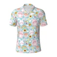 thumbnail image 2 of Daiia Love You Rabbit Pattern Men’s Polo Shirts,Solid Deck Shirt,Classic Fit, Breathable Cotton Polo for Casual and Sport Wear-XX-Large, 2 of 9