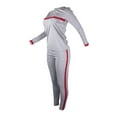 thumbnail image 3 of MintLimit Women's Sports Outfits Set 2 Piece Tracksuits Workout Sweatsuits Long Sleeve Solid and Striped Tops and Pants, 3 of 6