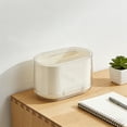 thumbnail image 6 of 1pc Desktop Trash Can, Tiny Plastic Trash Bin for Home Office Desk Dormitory, Compact Waste Basket for Paper Scraps Peel, Sturdy Easy Clean, 6" x 8", 6 of 6