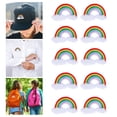 thumbnail image 4 of Rainbow  Patch, Wear- Convenient Portable Cloth Applique Stable  For Professional Use For Scrapbook For General Purpose For Sew Crafts, 4 of 8