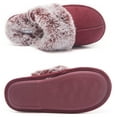 thumbnail image 6 of Jessica Simpson Comfy Faux Fur Womens House Slipper Scuff Memory Foam Slip On Anti-Skid Sole, 6 of 9