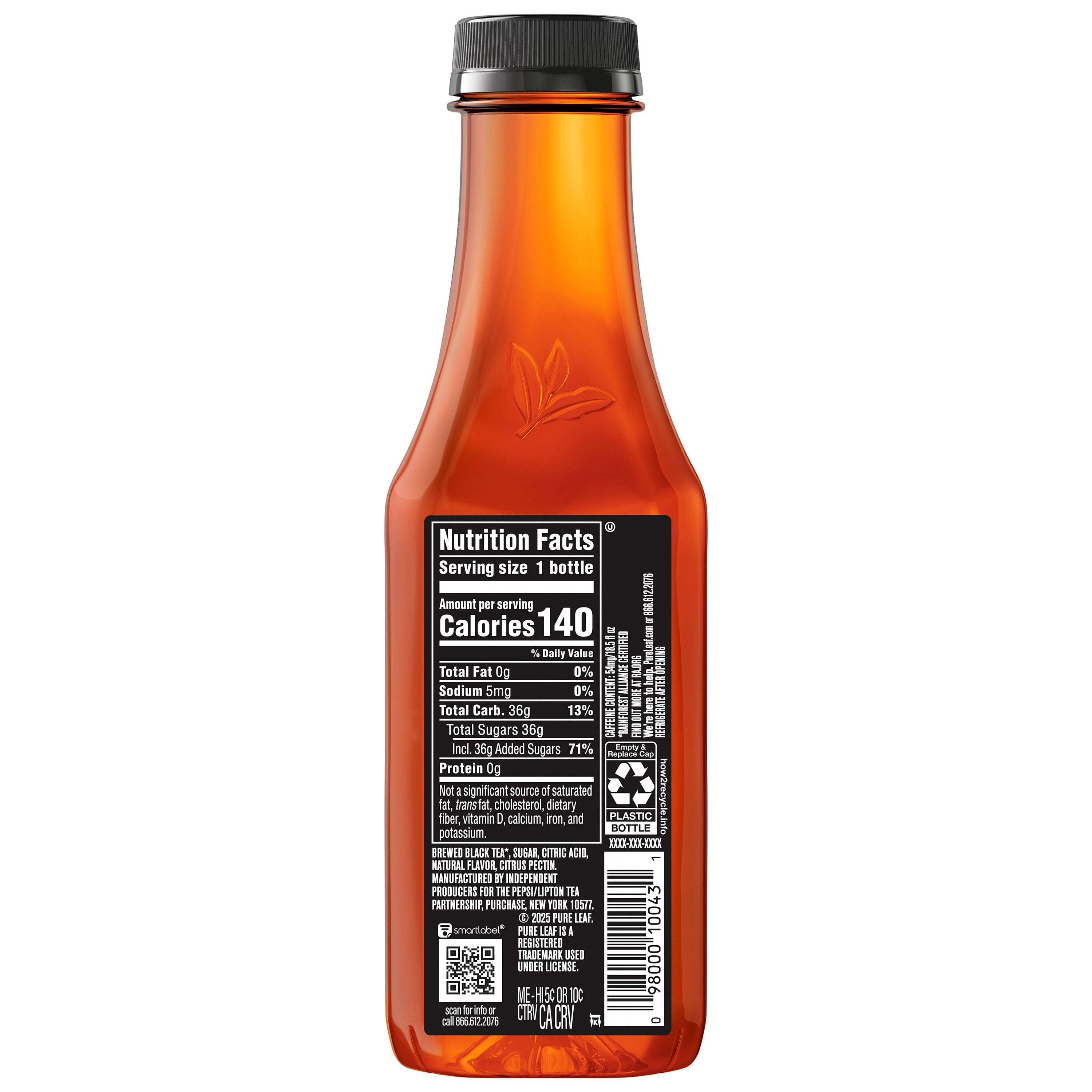 Pure Leaf Real Brewed Tea Blackberry 18.5 Fl Oz