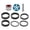 Blue, variant on M Buder Bicycle Headset Spacer Set Stem Top Cap & Expander Plug 28.6mm (1.1 inches) Red