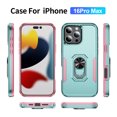thumbnail image 5 of ELEHOLD Case for iPhone 16 Pro Max, Heavy Duty Shockproof Full Body Case with Built in Metal Ring Holder Kickstand + Screen Protector,H, 5 of 10