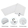 thumbnail image 4 of Unique Bargains 24'x16' Golf Towels Tri Fold Waffle Pattern Towels Soft Fiber with D Clip White 3 Pack, 4 of 6