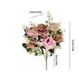 thumbnail image 3 of Qiopertar Artificial Roses, Fake Flowers Bundle for Wedding Decor, Home Furnishings Hotel Interior Decoration, Lifelike Plastic Faux Roses Bouquet Centerpiece, Hot Pink, 3 of 6