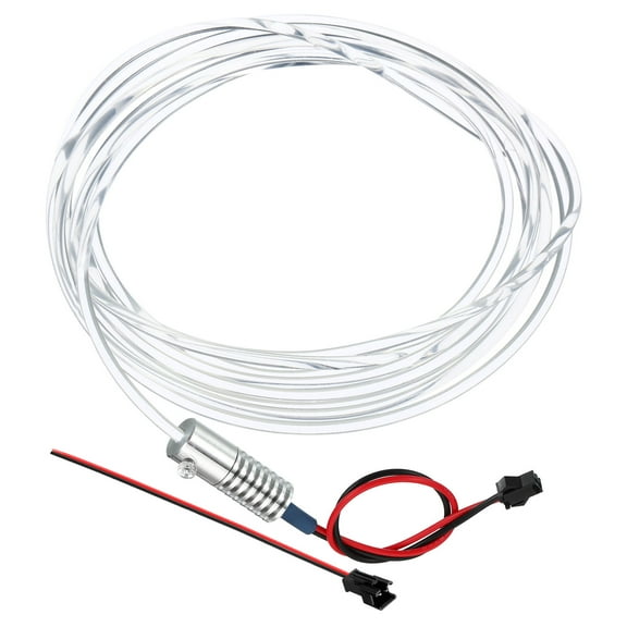 Uxcell 3mm 3.0m PMMA Side Glow Fiber Optic Cable Kit with LED Aluminum Illuminator 12V 1.5W Light Source Blue