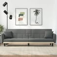 thumbnail image 4 of vidaXL Sofa Bed with Cup Holders Dark Gray Fabric, 4 of 9