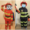 thumbnail image 4 of Disfraz de bombero para niños y niñas, disfraz de cosplay para Halloween, carnaval, fiesta, uniforme de bombero Sam, ropa de trabajo, regalo de Navidad, 4 of 5
