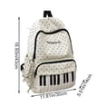 thumbnail image 7 of Slccxzc White Piano and Polka Dot Print Large Capacity Backpack Casual Travel Shoulder Bag, 1 Piece, 7 of 7