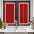 thumbnail image 2 of Removable Glass Window Covering, Red Geometric Window Privacy Film Frosted, White Greek Key Design Abstract Modern Art Decorative Privacy Windows Film for Bedroom, Living Room, 19.6 x 39.3 Inches, 2 of 9