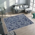 thumbnail image 2 of HomeNette Machine Washable Rug 100x200 cm, Non Slip, Stain Resistant, Navy Blue Carpets for Bedrooms, Living Room, Bathroom,  Decorative Modern Cotton Boho Patterned Tokyo Collection Area Rugs, 2 of 4