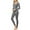 Gray, variant on Women’s Warm Microfiber Long John Pajama Thermal Set – Fleece-Lined Base Layer Shirt & Pants for Winter, Ski, Cold Weather Layering & Sleepwear, Black, Small