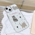thumbnail image 5 of Cute Tulip Flowers Butterfly Cherry Cat Plating Mirror Phone Case Compatible with iPhone Case (White,iPhone 11), 5 of 6