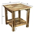 thumbnail image 5 of 24.5"H, 24" Square Acacia Wood Architectural End Table, Natural, 5 of 9