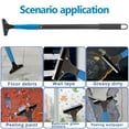 thumbnail image 5 of Auckpure Floor Scraper Heavy Duty, 4" Wide Razor Blade Scraper Tool with 45.7" Long Handle, 10PCS Extra Metal Blades, Scraper for Cleaning Glass Wall Gum Paint Tile Glue Linoleum Sturdy Durable, 5 of 5