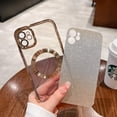 thumbnail image 2 of for iPhone 11 Case Glitter Magnetic Compatible with MagSafe Full Camera Lens Protection Luxury Plating Cute Bling Clear Shockproof Slim Phone Case for Women Girls (Gold), 2 of 14