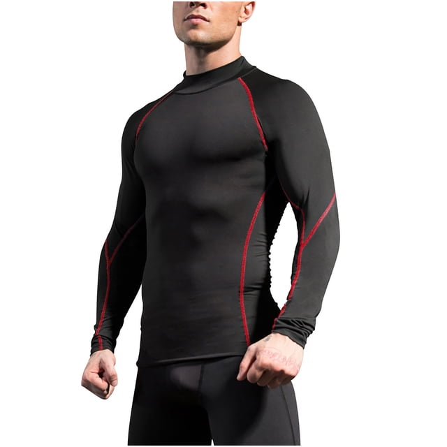pstuiky manga larga para hombre, Camisa deportiva transpirable de manga larga y cuello redondo para hombre, color liso camisetas de hombre s