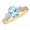 Aquamarine, variant on 1 to 5.5 Carat Oval 14K Yellow Gold Natural Gemstone and Diamond Engagement Ring (AAAA Heirloom Quality) Diamond 1 Carat Size: 9