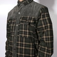 thumbnail image 4 of Men's Flannel Jacket Plaid Sherpa Lined Shirt Snap Button Warm Winter Coat with Pockets, 4 of 7