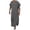 Dark Gray, variant on Migroa Men's Short Sleeve Kaftan Thobe Side Split Caftan Long Gown Casual Shirt for Beach Summer Black L