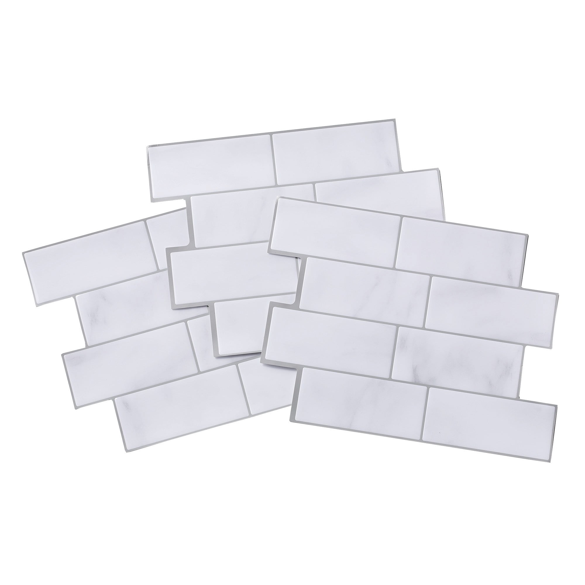 Tack Tile Peel & Stick Vinyl Backsplash Small Mosaic Brown (Pack of 3)