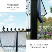 Jocisland 14x9.5x9 FT Polycarbonate Greenhouse Double Swing Doors 2 Vents 6FT Added Wall Height, Walk-in Large Winter Greenhouse Sunroom Aluminum Greenhouse for Outdoors, Black