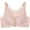 Pink, variant on Floral Secrets Comfort Rose Bra, Front Closure Lace Comfy No Wire Bras Push Up Wire-Free & Seamless Bra