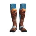 thumbnail image 3 of Compression Socks for Women & Men, Blue Sky Cloud Puppy 15-20mmHg Support Socks -Athletic Running Travel, 3 of 8