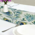 thumbnail image 4 of Yayeee Table Runner 70 inches Long Home Kitchen Dinning Party Decoration, Peacock Feather, 4 of 7