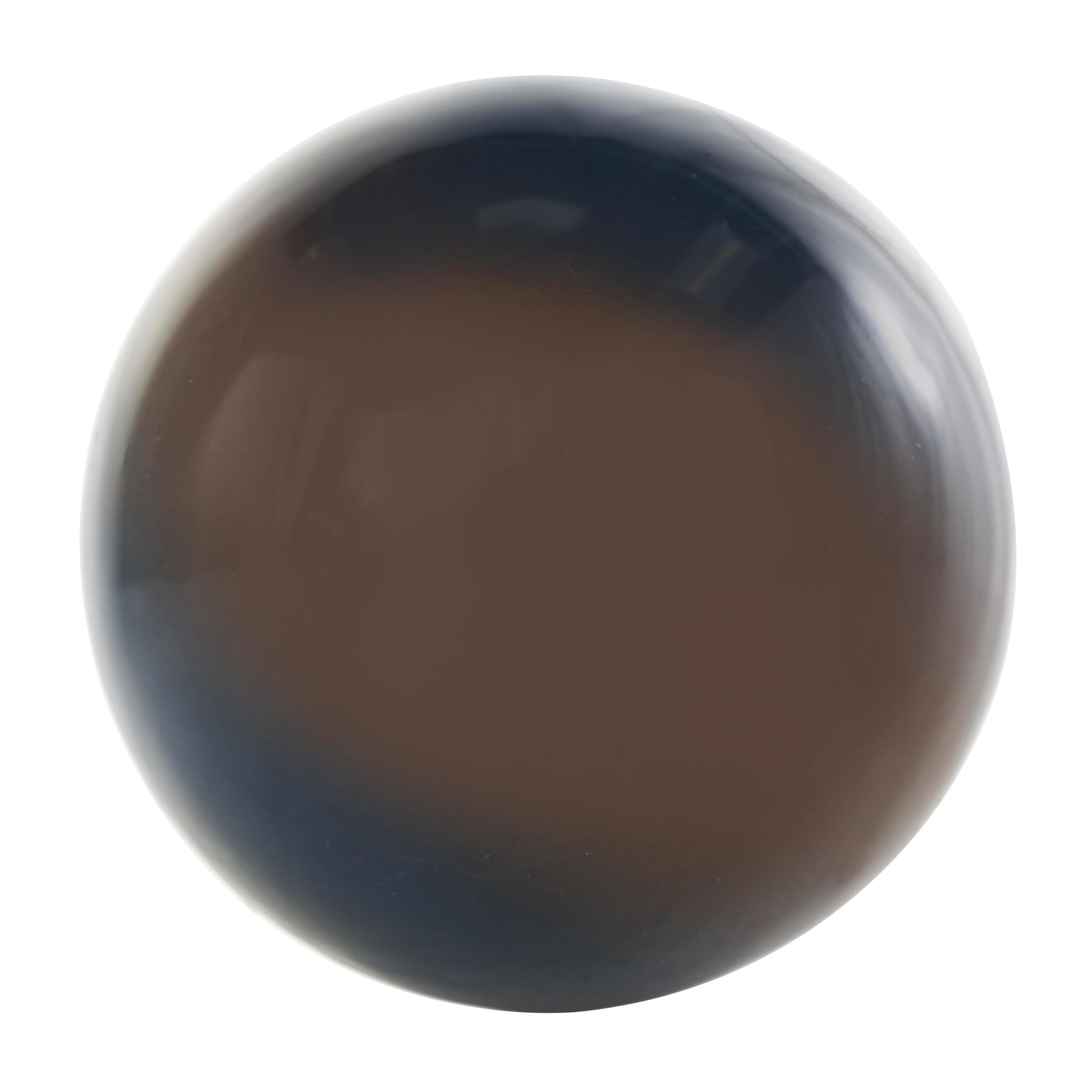 DecMode Brown 6" Ombre Plastic Orbs & Vase Filler with Blue Accents (3 Count)