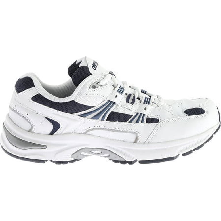 Orthaheel Walker Mens Size 12 White Navy Leather Walking Shoes Motion‎ Control s-l400.jpg main image 2