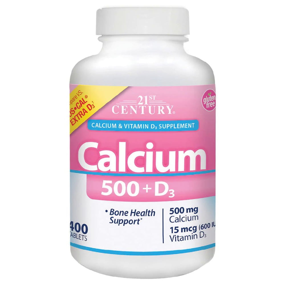 21st Century Calcium 500 Plus D3 Plus Extra Tablets, 400 Ea