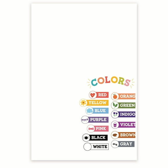Colors Classroom Poster - Learning Basic Colors - Early Learning Resource - Kindergarten PreK - Learning The Colors - 12 x 18 Inch Poster - Unframed - Premium 100lb Gloss - Made In USA - BMCP0182
